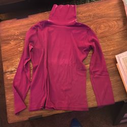Small Fuchsia Long Sleeve Turtleneck