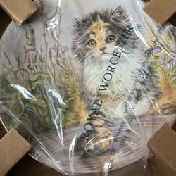 Royal Worcester Cat Plate