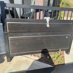 Black ikea bed Frame Queen sz