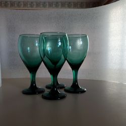 Green Tinted Wine Glasses