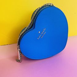 Kate Spade Love Shack Mini Heart Crossbody Bag Blue