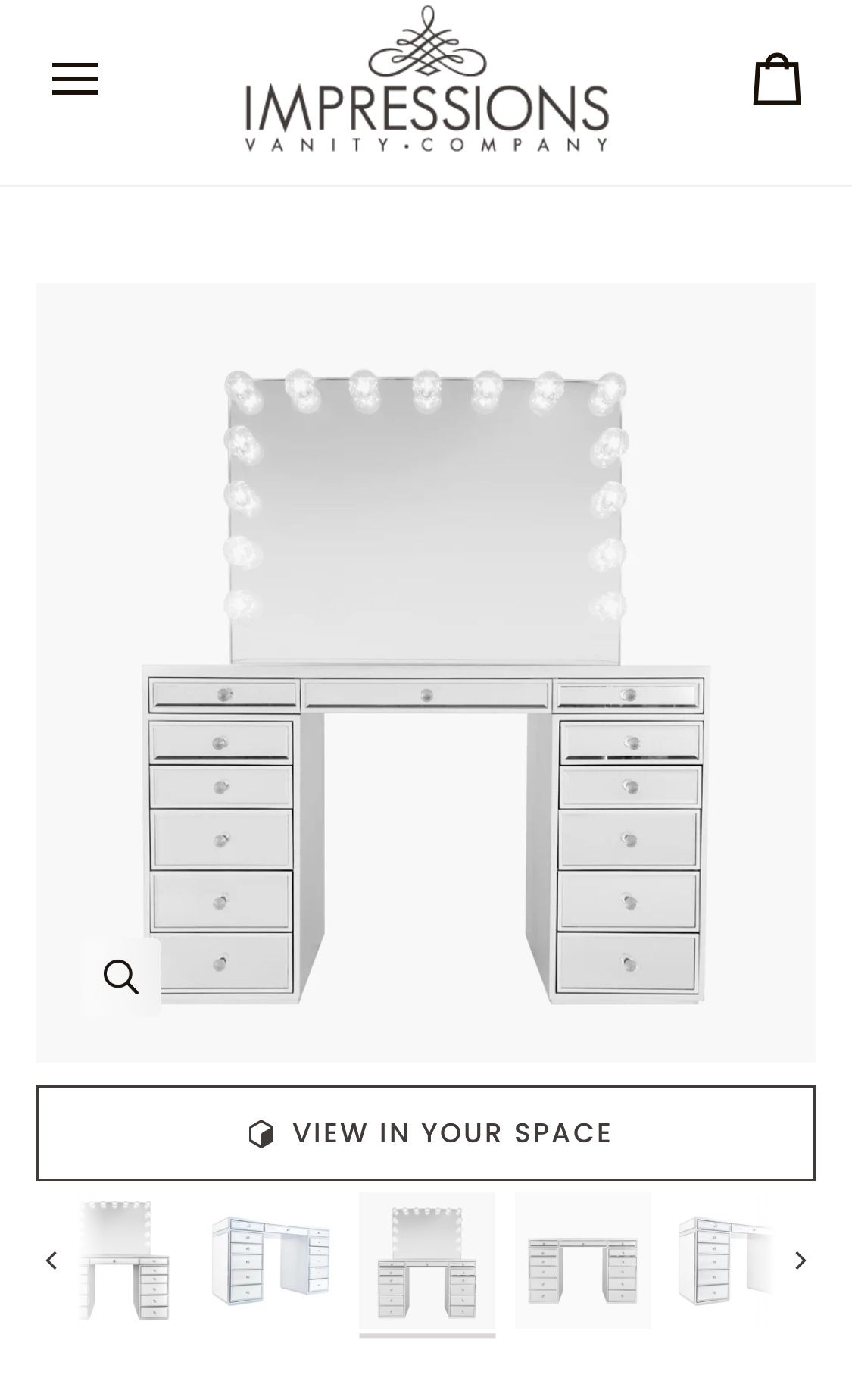 Mirrored Vanity Table