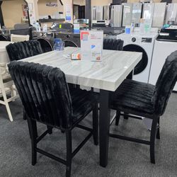 Counter Height Dining Table Set with 4 Chairs 🚚WE DELIVER🚚