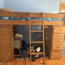 Used Loft Twin Size Loft Bed - No Mattress 