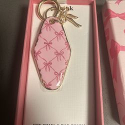 New Pink Bow Bag Charm/key Chain