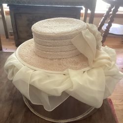  Bridal Hat Vintage Cream 