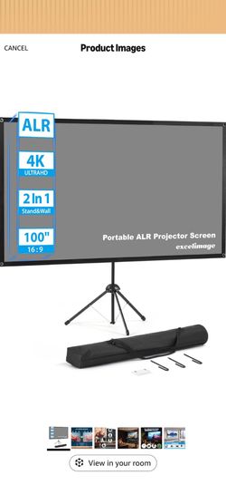 Indoor/Outdoor Movie 100" Screen