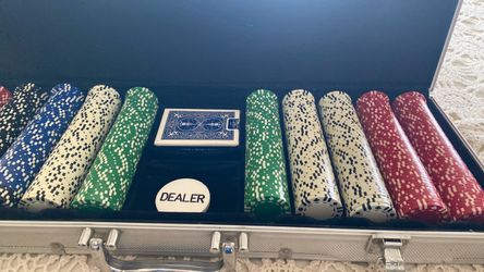 Used Texas Holdem Poker Set with AluminumCade