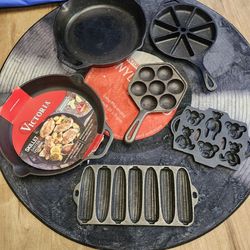 WAGNER WARE, LODGE, VICTORIA  CAST IRON PANS