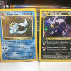 Pokémon Houndoom And Vaporeon Holo Bundle