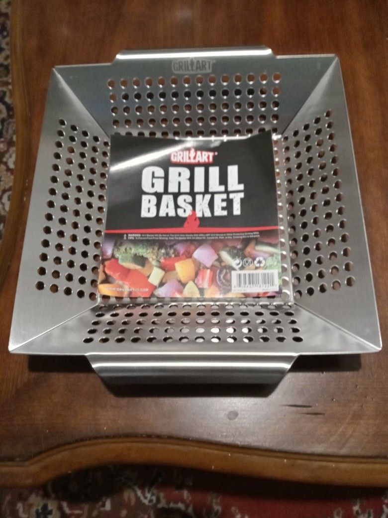 GRILLART Large Grill Basket for Meat and Vegetables