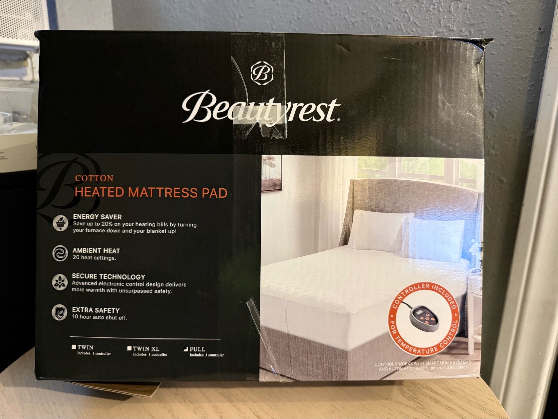 Beautyrest FULL Size Heated Mattress Pad Electric Bed Warmer