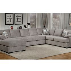 Grey Sectional - Customize to Any Size and Color