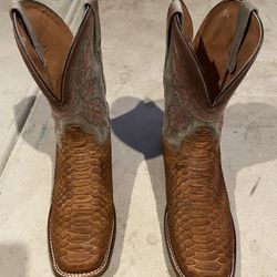 Dan Post Python Cowboy Boots Square Toe