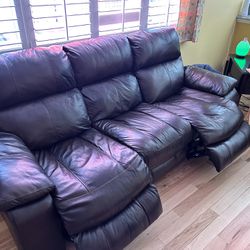 Leather Reclining Sofa And Recliner