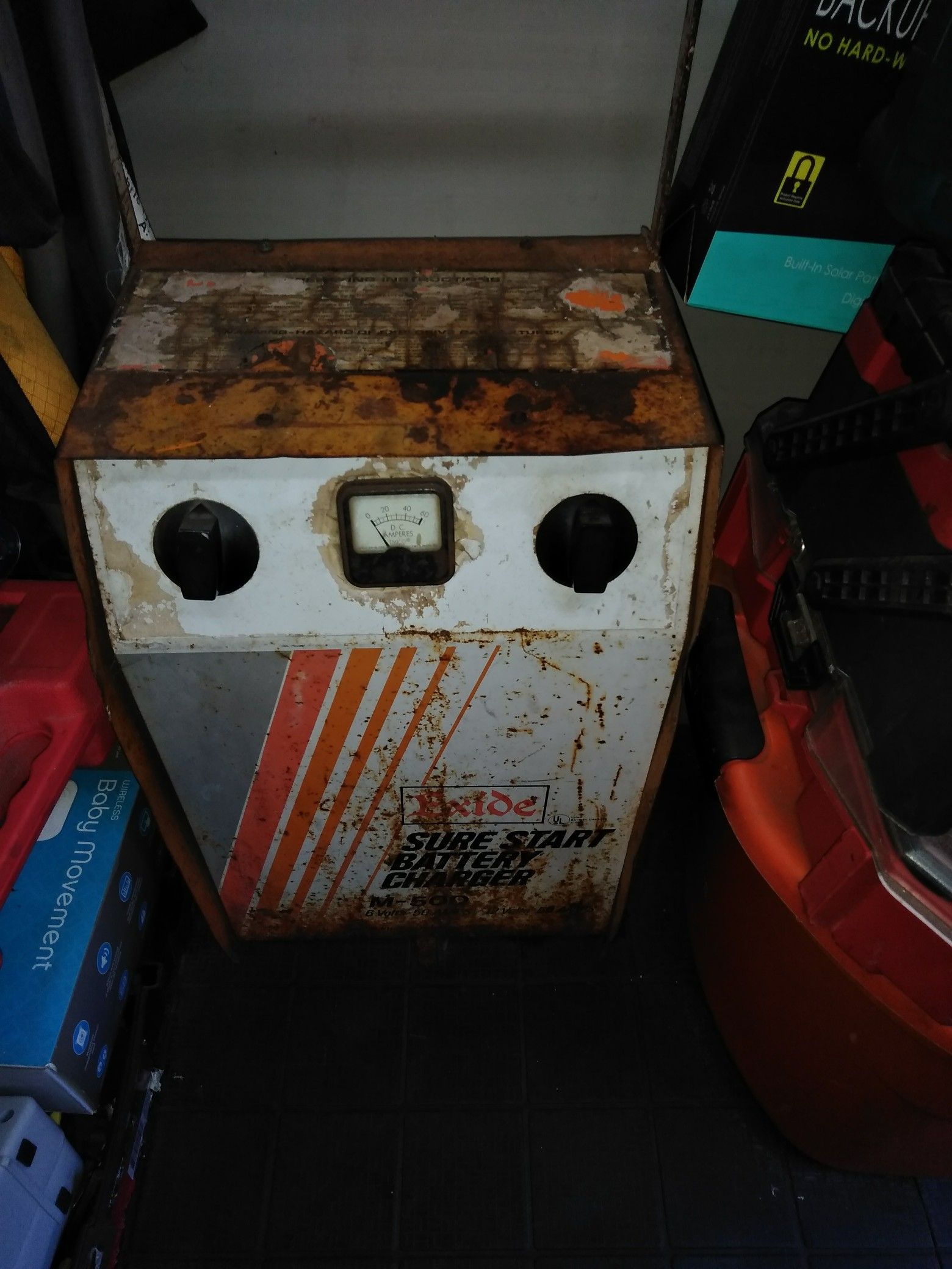 Vintage exide sure start battery charger