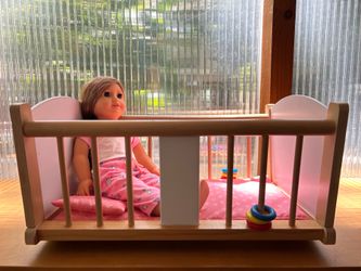 Hape doll crib monterssori friendly