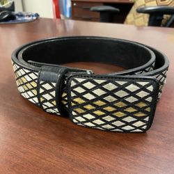 Nuevo Cinturón De Plata original De 2” De Ancho Size 42