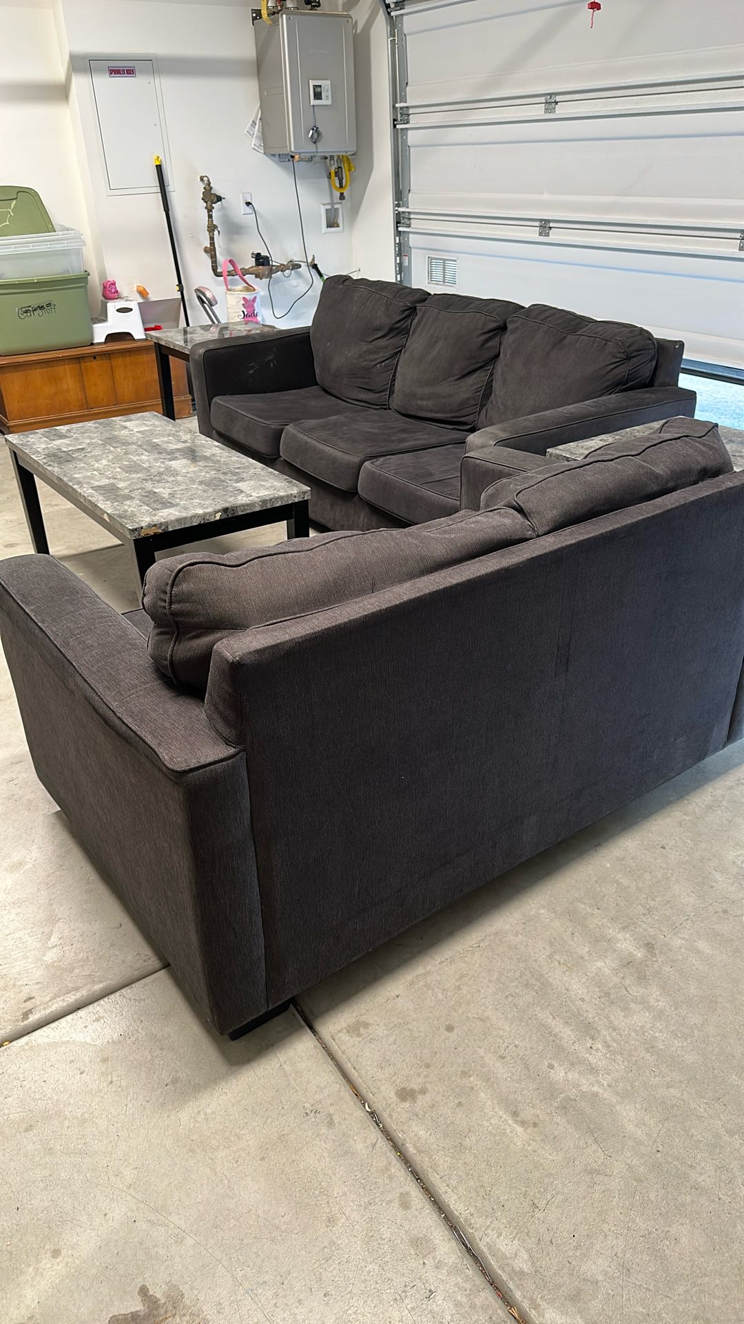 Deltona Sofa and Loveseat & Maysville Table (Set of 3)