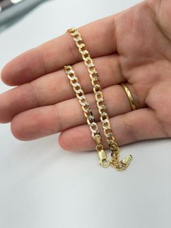 10KT Real Gold Cuban Bracelet
