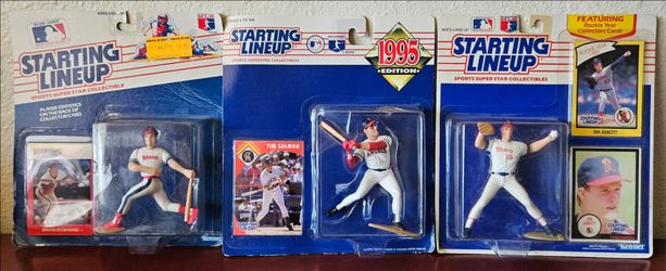 CALIFORNIA ANGELS STARTING LINEUP MLB FIGURES (3)