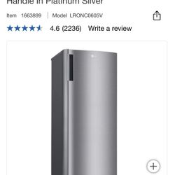 LG Fridge LG  6.0 cu. ft. Platinum Silver