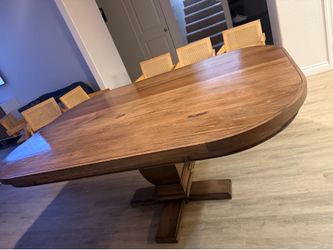 Solid wood dining table