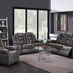 🔥Just Arrived 💥SOFA & LOVESEAT 🛋️  - Grey Color- All Come In Box 📦 - 2 PC - Available Delivery 🚚 