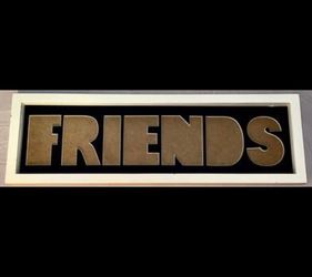 Large Black And White “FRIENDS” Photo Mat Frame / Wall Frame