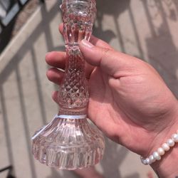 Glass Candle Holders.