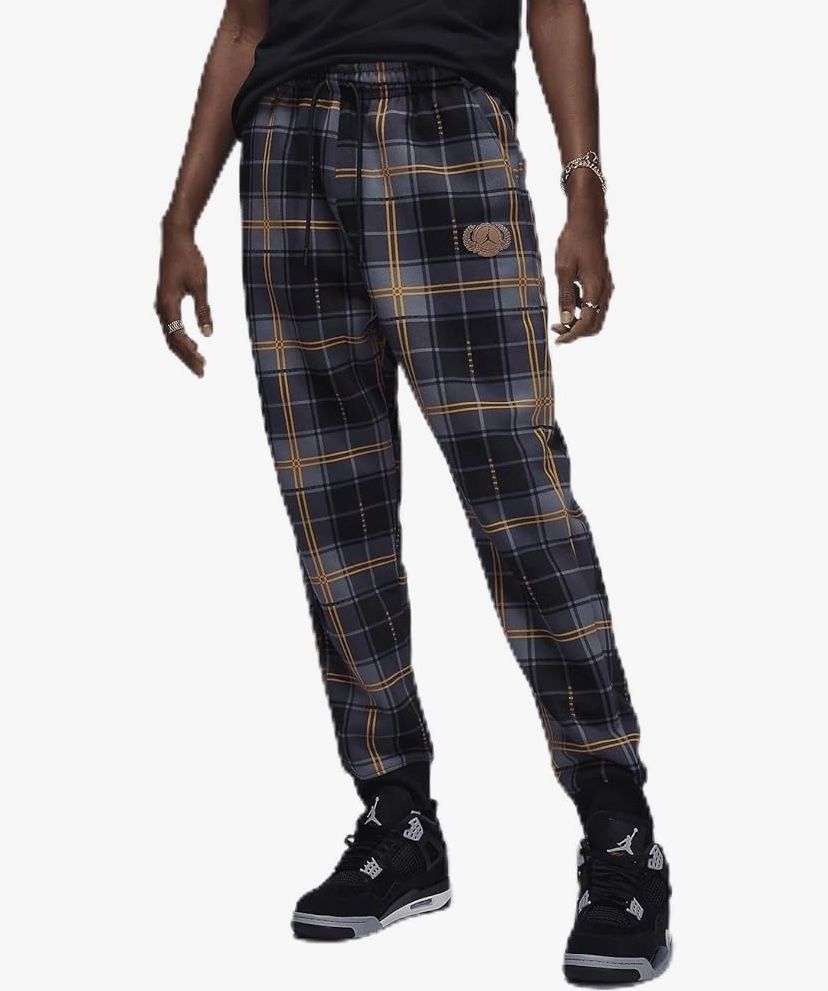 Jordan Mens Medium Essential Holiday Jogger Pants - Black/Gold (DV9388-010)