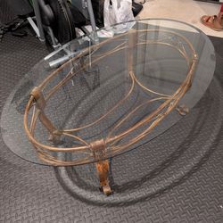 Set of two glass tables