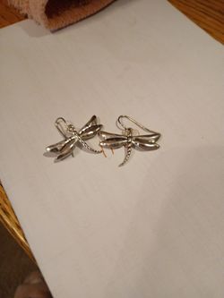 Sterling Silver Dragonfly Earrings
