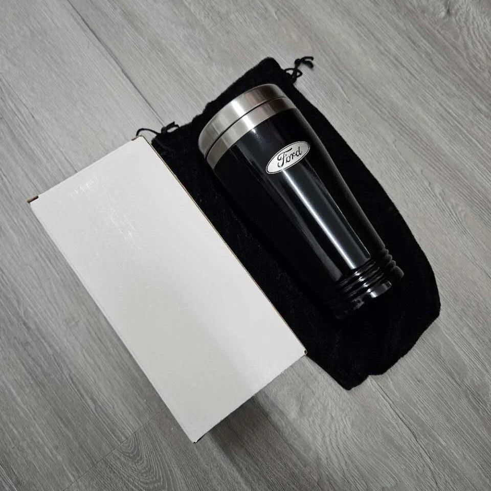 Brand New Ford Official Licensed Product Travel Mug Travel Coffee Mug Cup Stainless Steel Tea Mug Thermo - Black