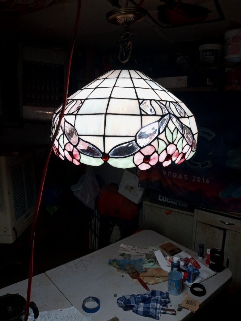 Hanging Stained Glass Lamp