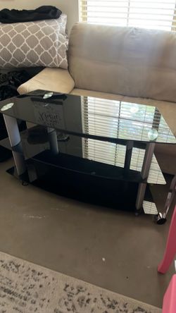 Glass sturdy tv stand