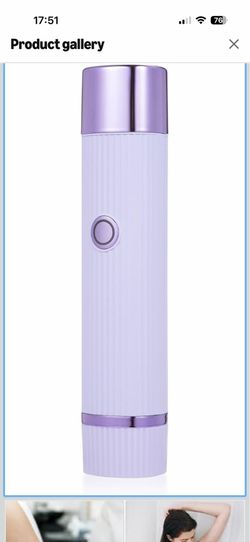Dual Head Electric Shaver, Trimmer for Body Hair and Smooth Shaving Head for Fine Hair, with 2mm Comb and Cleaning Brush for Women Men (Purple)