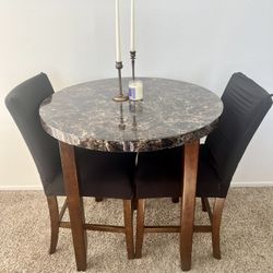 Dining Room Counter Table + 2 Chairs