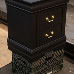 Black And Gold Gothic Nightstands