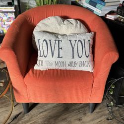 Pair Of Orange Office Chairs