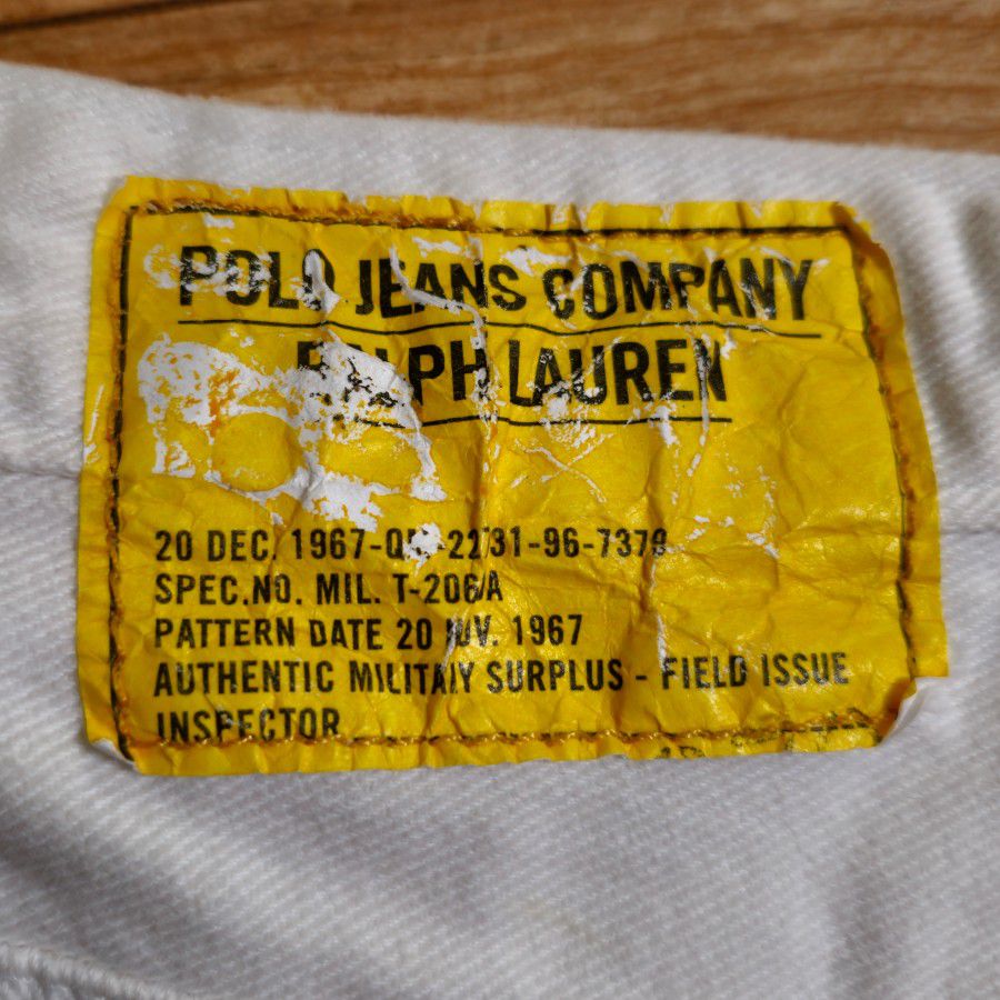 Polo Jeans Ralph Lauren Military Surplus Low Rise Multipocket White Denim Shorts / Size 8