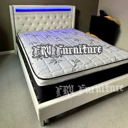 New Queen Bed Frame With Mattress 