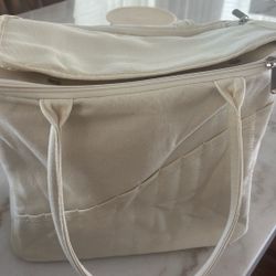 NEW LZM-DIEWLEI Beige Knitting Bag Yarn Storage Organizer
