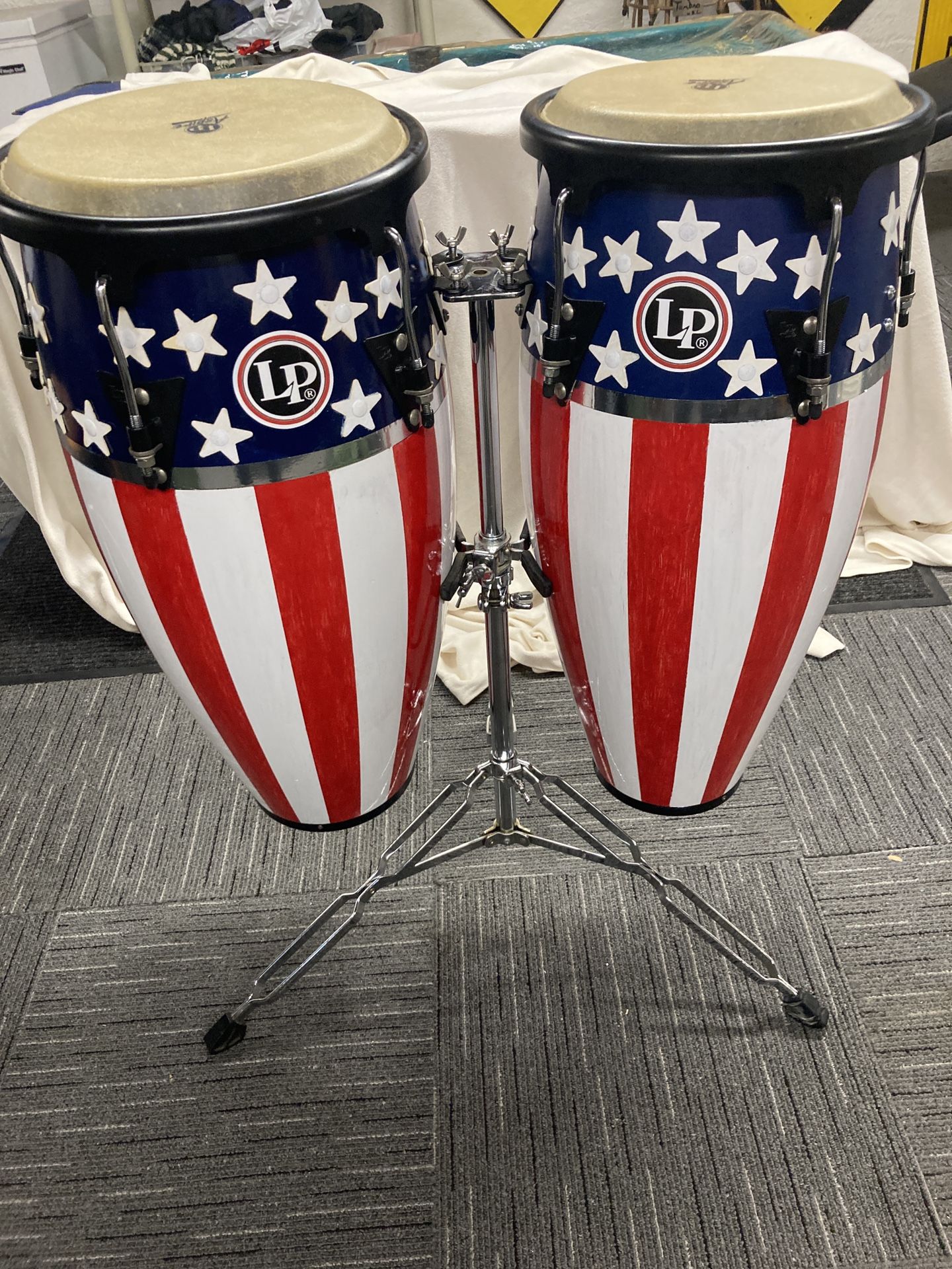 U.S.A Conga Set With Stand And Cases