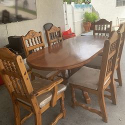 Brown dining table