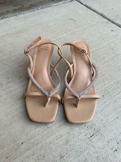 Nude Heel Sandals/Kitten Heels