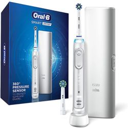 Oral-B Pro Smart Limited Power Rechargeable Electric Toothbrush with (2) Brush Heads and Travel Case, White