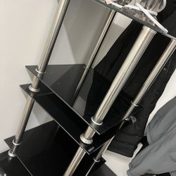 Black And Silver End Tables 