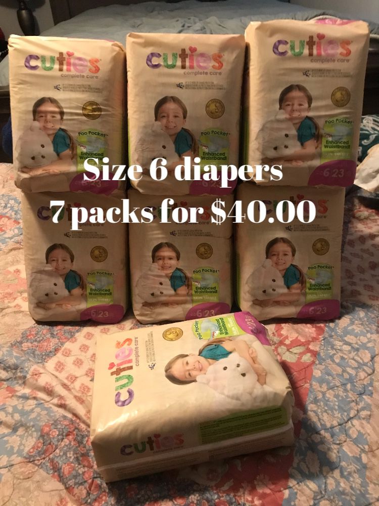 Size 6 Diapers Take All For $50.00