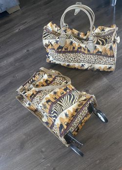 Animal Print Luggage Set